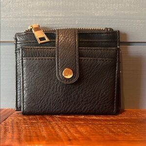 JEN & Co black Sam Mini Snap Wallet